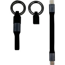 Mey İthalat Type-C Şarj ve Senkronizasyon Kablosu, 65W Pd Hızlı Şarj, Siyah, Usb-C'den Usb-C'ye Bağlantı, Taşınabilir Tasarım