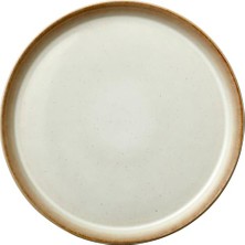Mey İthalat Seramik Yemek Tabağı 27 cm Çapında, Krem/krem