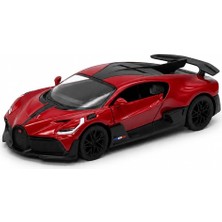 Kinsmart 1:38 Bugatti Divo Çek Bırak Metal Model Araba, Açılabilir Kapılı Süper Spor Araç Kt