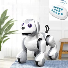 Mey İthalat 15 Fonksiyonlu Şarjlı Uzaktan Kumandalı ve El Sensörlü 22 cm Akıllı Robot Köpek, Sesli ve Işıklı, Programlama, Dans, Havlama ve Elle Kontrol
