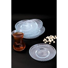 Mey İthalat Aden Sensu Cam Çay Tabağı 12 cm Sade 6'lı 2494
