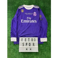 Belirtilmemiş Cristiano Ronaldo Real Madrid Uzun Kol Mor Renk 2017 Sezonu Nostalji Ronaldo Forma