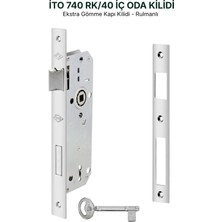 İto Kilit 740RK/40 Rulmanlı Sessiz Gömme Kapı Kilidi - Ahşap İç Kapı Mekanizması