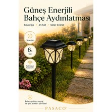 Eser Ticarett 6lı Set Solar Güneş Enerjili Bahçe Yürüyüş Yolu Peyzaj Dekoratif LED Aydınlatma