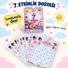 7 Rakamı & Pembe Renk Zihinsel Gelişim Aktivite Seti