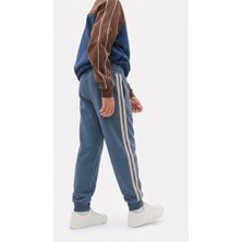 Cigit Şerit Detaylı Eşofman 2-10 Yaş Indigo Mavi