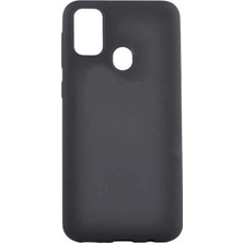 Happy Trend Samsung Galaxy M30S ile Uyumlu Kılıfı Silikon Pastel Renkli Mat Esnek Ince Kapak Prem Siyah