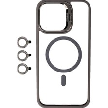 Teknotok Ip 14 Plus / 15 Plus – Kılıf Kamera Lens Korumalı Standlı Lensli Kapak