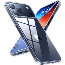 Happy Trend iPhone 17 Pro ile Uyumlu Crystal Clear Mika Darbe Emici Şeffaf Kılıf (Şeffaf Mika Sararmaz, iPhone 17 Pro)