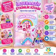 Mini Sofia Minisofia Lina Bebek Cırt Cırtlı Bebek Giydirme Kitabı – Eğitici Quiet Book Aktivite Seti- Montessori Uyumlu