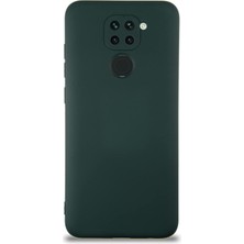 Happy Trend Xiaomi Redmi Note 9 ile Uyumlu Kapak Içi Kadife Kamera Korumalı Lansman Silikon Kılıf - Yeşil