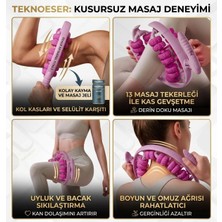 Eser Ticarett 13 Tekerlekli Selülit Karşıtı Masaj Rulosu 360 Derece Bacak Boyun Kol Sıkılaştırıcı Masaj Aleti
