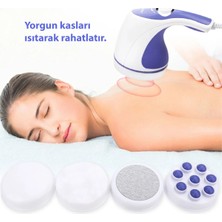 Eser Ticarett Elektrikli Masaj Aleti 4 Başlıklı – Vücut Masaj Cihazı, Kas Gevşetici ve Selülit Masaj Makinesi