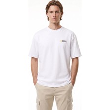 National Geographic Beyaz Erkek T-Shirt N6WM-TST4055