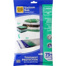 Magic Saver Bag Vakumlu Giyisi Yastık Yorgan Saklama Torbası Poşeti Hurç -Mega -100X130 Cm. -1 Adet