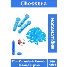 Eser Ticarett Özel Tüm Kalemlerle Uyumlu Şeker Parmak Delme Profesyonel Hacamat Kalem Iğnesi 150 Adet
