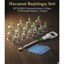 Eser Ticarett Hacamat Başlangıç Seti – 12’li Hacamat Kupası, 50 Iğne & Hacamat Kalemi