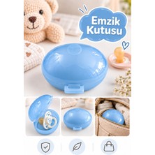 CKM Silikon Ckm Emzik Saklama Kutusu – Taşınabilir Hijyenik Emzik Koruma Kabı Mavi Renk
