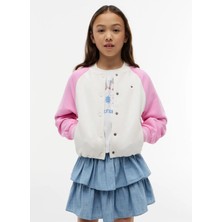 Tommy Hilfiger Beyaz Kız Çocuk Işlemeli Ceket KG0KG09444-HILFIGER Rhınestone