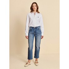 Brooks Brothers Mavi Kadın Denim Pantolon BBFW26FDP006