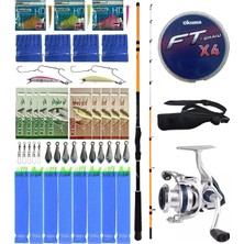 Yek Outdoor Hazır Tekne Oltası Seti Okuma Squider 210H 213CM Olta Kamışı&okuma ARIA-6000A Olta Makinesi