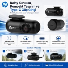 Hp F480U Plus 2K WDR G Sensörlü Araç İçi Kamera 130 Derece Görüş Açısı ile Yüksek Kalite Kayıt
