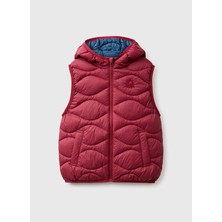 United Colors Of Benetton Kırmızı Erkek Çocuk Yelek 226A2TWDCJ01B21C-EJ_KAPÜŞONLU Yelek