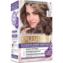 3 Adet Excellence Saç Boyası Ekstra Küllü Kumral 7.11