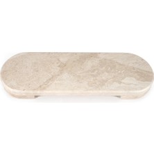 Deconore Luvia Mermer Oval Sunum Standı Diana Royal (15X45 Cm)
