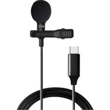 Imextech Bilişim Burada ZR258 JH02 Type-C Kablolu Mikrofon, Siyah BBZR258