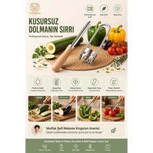 Transformacion Paslanmaz Çelik 2'li Profesyonel Kabak ve Dolma Biber Oyacak Seti - Gurme Tasarım O