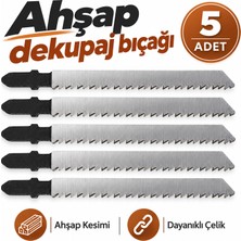 Badem10 Ahşap Dekupaj Bıçağı 5 Adet Set Ahşap Kesme Uyumlu Dayanıklı Testere Ucu Kontrollü Kesim