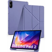 Auraks Redmi Pad 2 11 Inç Uyumlu Uyku Modlu Kalem Bölmeli Stand Olabilen Mıknatıslı Akıllı Kılıf