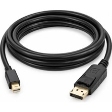 PrimeX Plus PX-4315 Mini DisplayPort to DisplayPort Kablo 1.8 Metre, 4K UHD Ses ve Görüntü Aktarım Kablosu, PC Laptop Monitör Uyumlu