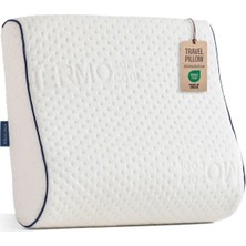 Viscotex Visco Boyun Destekli Ortopedik Seyahat Yastığı, 35 X 30 X 10/8 cm, Beyaz