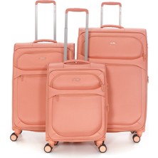 Vona Bags 3'lü Valiz Seti 4 Teker Kumaş Valiz