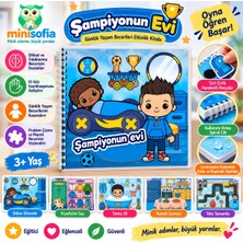 Mini Sofia Interaktif Cırt Cırtlı Etkinlik Kitabı - Şampiyonun Evi | Lamine Yırtılmaz Eğitici Oyun Kitabı