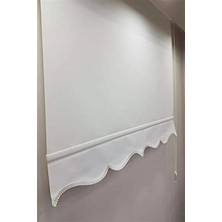 Bigpazar Kırık Beyaz (Ekru) Ithal Zebra Stor Perde Etek Dilimli Güneşlik 1.kalite Kumaş