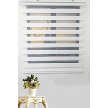 Bigpazar Beyaz Bambu Zebra Modern Perde 1.kalite Kumaş
