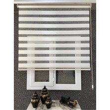 Bigpazar Ekru Ithal Bambu Zebra Stor Perde Eteksiz (1. Kalite+Alüminyum Kasa)