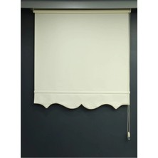 Bigpazar Krem Ithal Stor Düz Modern Güneşlik Perde Etek Dilimli 1.kalite Kumaş