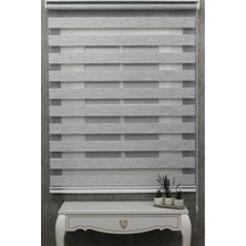 Bigpazar Gri Bambu Zebra Modern Perde 1.kalite Kumaş