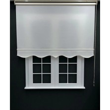 Bigpazar Beyaz Ithal Zebra Stor Güneşlik Perde Etek Dilimli Modern Perde