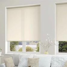Bigpazar Ekru (Kırık Beyaz) Ithal Stor Perde Etek Dilimsiz Güneşlik