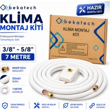 Bekatech Klima Montaj Kiti alüminyum Seti Bakır Uçlu Universal 3/8-5/8  7 Metre