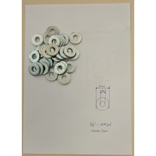 Norm 3/8'' Kalın Pul M10 - ( 50 Adet)