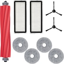 Voli Roborock Q Revo MaxV , QRevo Pro / S / Plus R Yedek Fırça Hepa Filtre Mop Seti Siyah 10 PARÇA