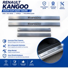 A&G Tuning Renault Kangoo Krom Kapı Eşiği Takımı 2008-2021 Arası 4 Parça Paslanmaz Çelik