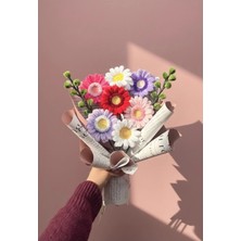 Şönil Rengarenk Gerbera Buket Aranjmanı - Solmayan Hediyelik