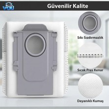 Voli Roborock S8 / S8 Plus / S8 Pro Ultra ( S8 PRO DEĞİL!) Robot Süpürge Toz Torbası 6 Adet